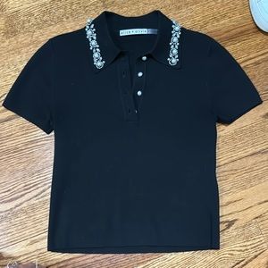 Crop top embellished polo XS
